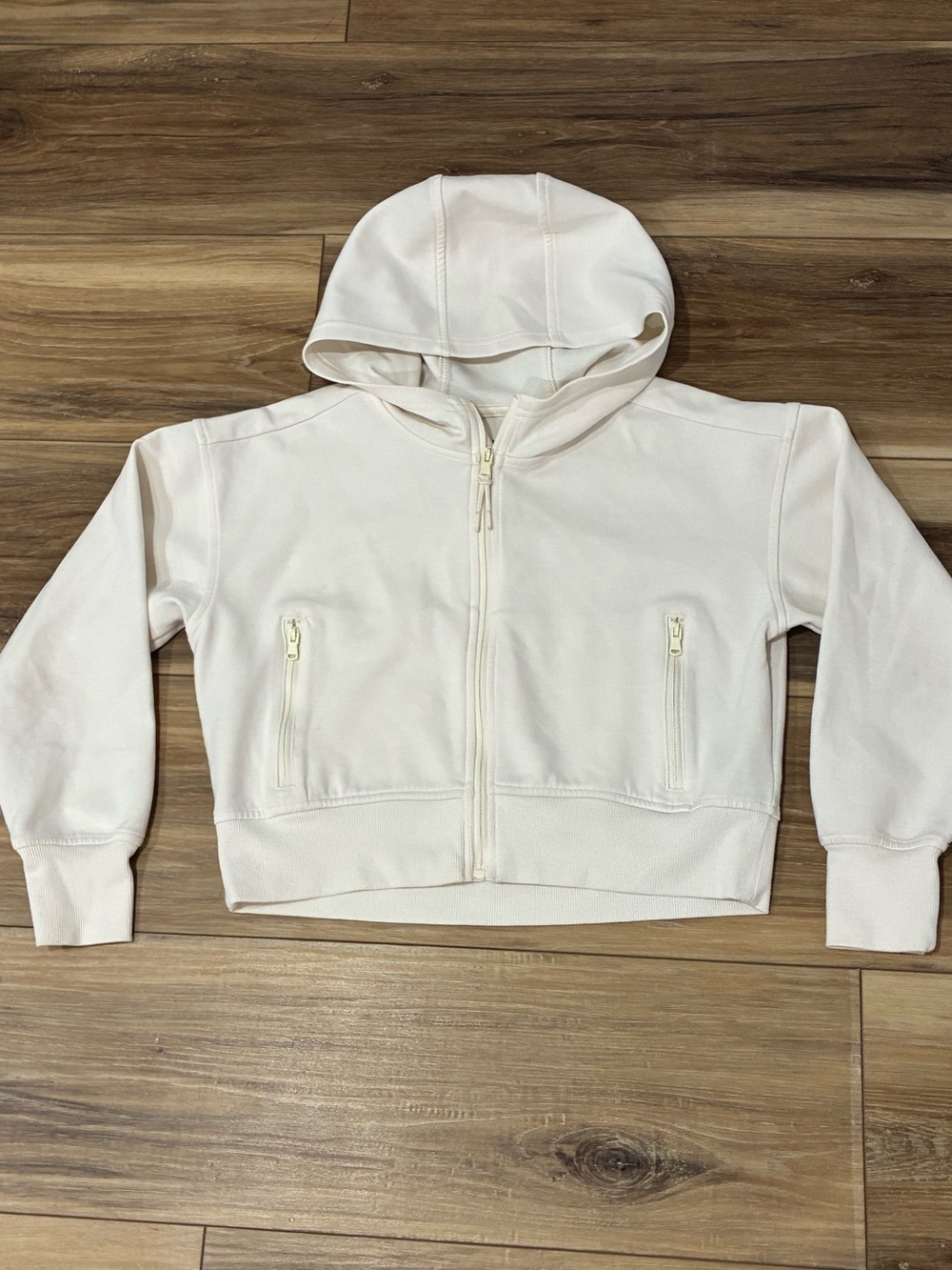 Old Navy Girls Soft and Cozy Cream Full Zip Hoodie Size 8